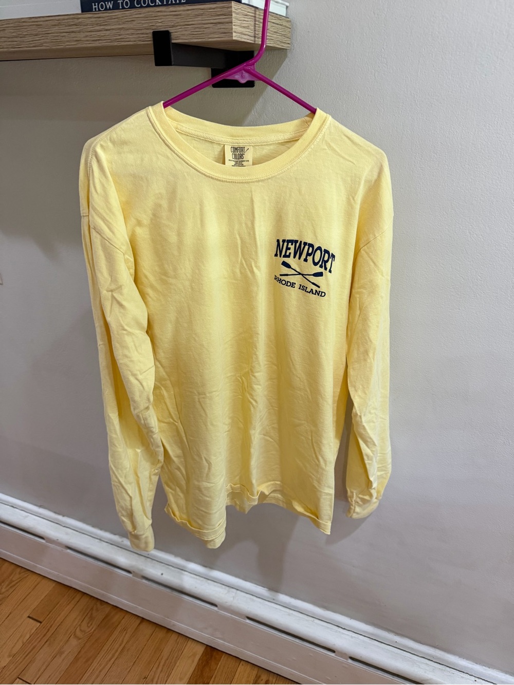 Comfort Colors Newport Long-Sleeve Tee in Pale Yellow